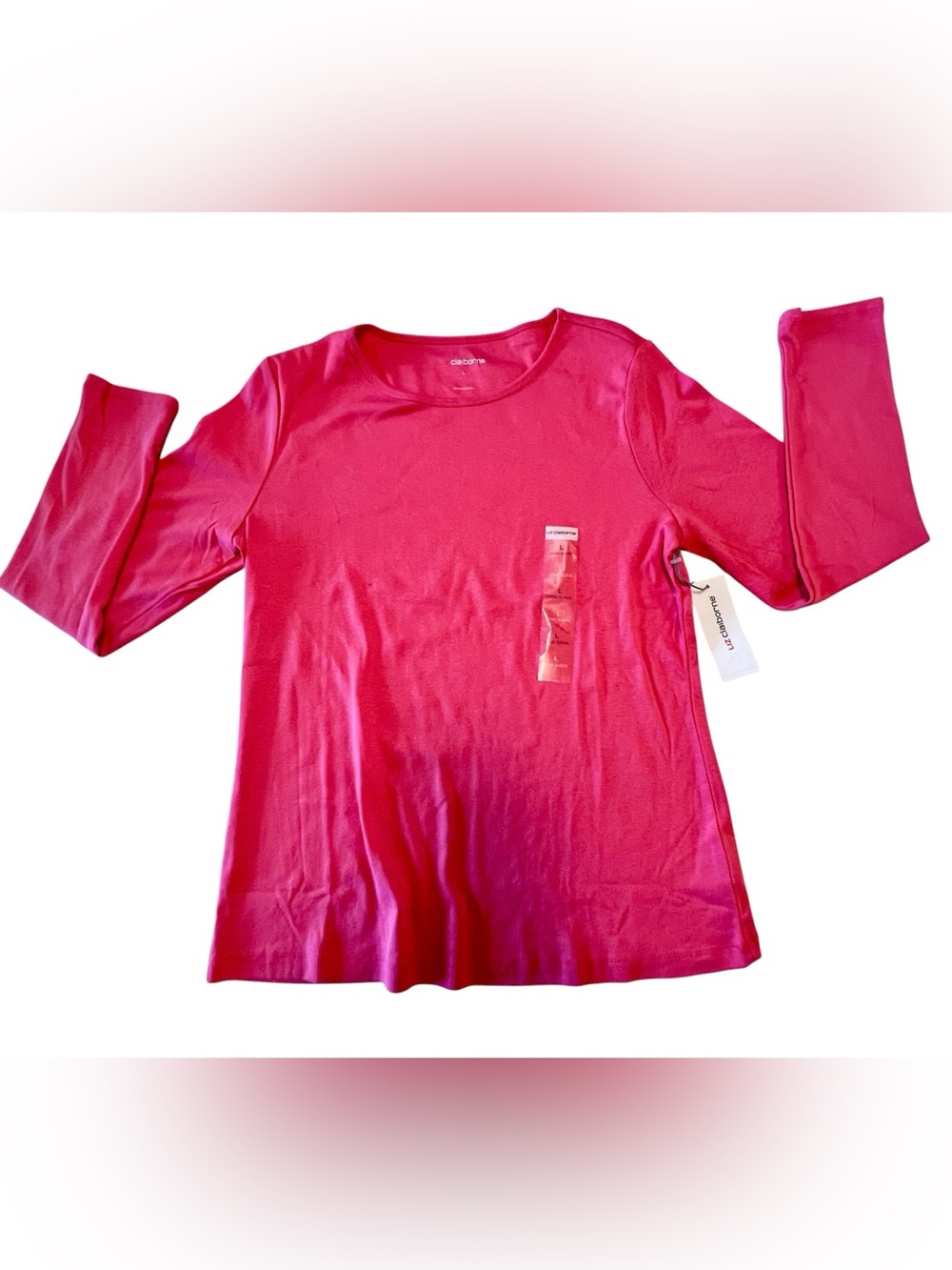 NWT | Liz Claiborne | Long sleeve Tee | Pink | SZ LG